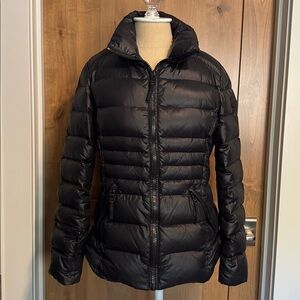Andrew Marc Black Down Filled Puffer Jacket Womens M 650 fill Power Warm cozy